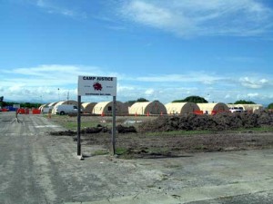 Areal view of camp justice