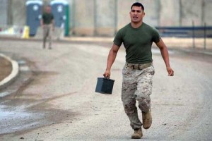 Camp Baharia - soldiers shows of the speed while running