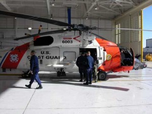 Inside hangar at Air Station Elizabeth City