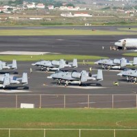 Many planes at Lajes Field