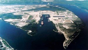 Marine Corps Island Areal View